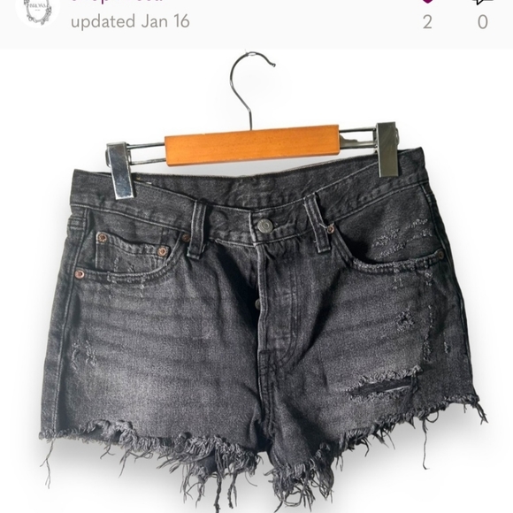 Levi’s 501 grey washed  shorts 28 - Picture 1 of 2